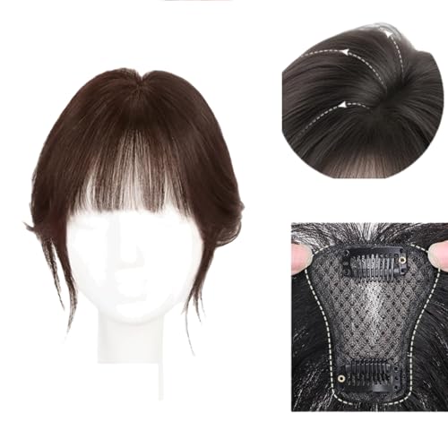 Braun,10inch,Xytraiihw 3D Frauen Air Bangs, 360° Cover Clip in Bang,One Piece Human Hair Clip in Front Fringe, Besonders Natürliche Wirkung, Für Tägliche Verwendung Natürlich von Xytraiihw