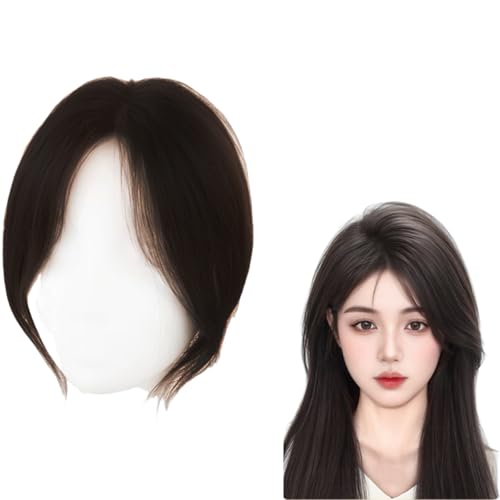 Natural,10(inch),Frauen Bangs Clip, 100% Echthaar Natürliche Bangs Haarteile Echthaar Clip in Pony Echthaar Dünne Pony Für Tägliche Verwendung Natürlich von Xytraiihw