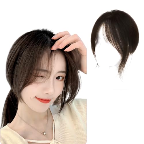 Natural,10 inch,Xytraiihw Haarspange Mit Pony Für Damen, 360° 3D-Cover-Clip in Fake-Pony, Pony Aus 100% Echthaar, Clip-On-Air-Pony, Haarverlängerung Für Den Täglichen Gebrauch von Xytraiihw