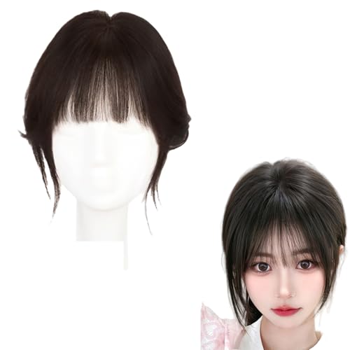Natural black,10inch,Xytraiihw Frauen Haarschmuck Bangs Clip, One Piece Haarteil Extensions Natürliche Bang, 10 Inch Bangs Hair Clip for Dünner Werdendes Haar von Xytraiihw
