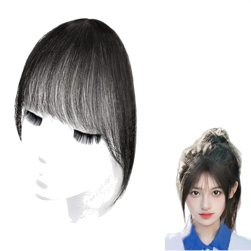 Natural black,Xytraiihw 3D Air Bangs, One Piece Clip in Pony Natürliche Bangs, Extension Clip in Pony, 360° Cover Clip in Bang Für Frauen Das Tägliche Tragen von Xytraiihw