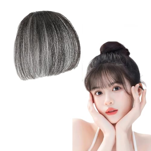 Natural black,Xytraiihw Clip in Pony Für Damen, Echthaar Fringe Bangs, No Sideburns Haarteil Echthaar Clip in Bangs,Für Frauen Pony Extension Echthaar Für Frauen Das Tägliche Tragen von Xytraiihw