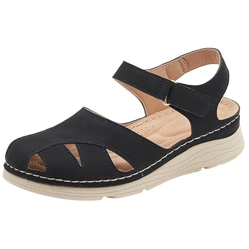 Xytraiihw 2024 Frauen Sandalen, Sommerschuhe Frau Heels Sandalen für Femme Freizeitschuhe Kausale Offene Zehen Sommer Sandalen,Schwarz,37 von Xytraiihw