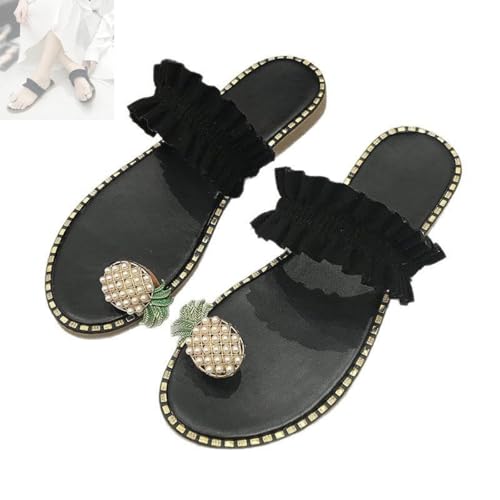 Xytraiihw Damen Sommer Flache Flip Flops, Fashion Clip Toe Sandalen Offener Zehen Glitzer Hausschuh Große Größe Strass Strandschuhe Sommerschuhe Für Wedding Prom Party,Schwarz,37 EU Xytraiihw Damen Sommer Flache Flip Flops, Fashion Clip Toe Sandalen Offener Zehen Glitzer Hausschuh Große Größe Strass Strandschuhe Sommerschuhe Für Wedding Prom Party,Schwarz,37 EU von Xytraiihw