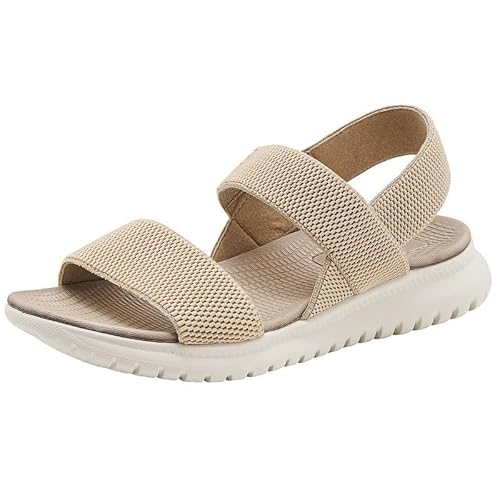 Xytraiihw Frauen Leichte Heels Sandalen, bequeme weiche Slip-on-Schuhe mit Plateau Dicke Absätze Kausale offene Zehen Sommerschuhe,Gelb,36 von Xytraiihw