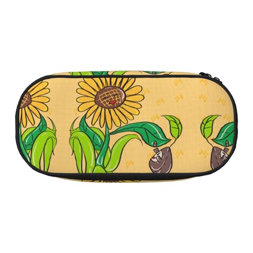 Xzdal Bedrucktes Federmäppchen mit Sonnenblumenkernen und Sonnenblumen, zur Aufbewahrung von Schreibwaren oder Kosmetika, Catering für vielfältige Aufbewahrungsbedürfnisse, Schwarz , Einheitsgröße, Xzdal Bedrucktes Federmäppchen mit Sonnenblumenkernen und Sonnenblumen, zur Aufbewahrung von Schreibwaren oder Kosmetika, Catering für vielfältige Aufbewahrungsbedürfnisse, Schwarz , Einheitsgröße, von Xzdal
