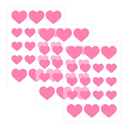 Xzeemo 54PCS Pickel Patch, Pimple Patches, Universelles Akne Pickel Patch, Hydrokolloid Akne Aufkleber, Pickel Pflaster für Gesicht Anti Akne Hautbehandlung zwei Größen 10 mm, 15 mm (Pink Herz form) von Xzeemo