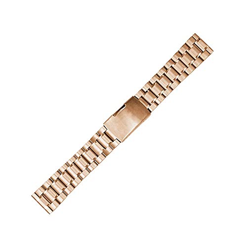 Ersatz von Metallbändern, Armbändern, 18 mm 20 mm 22 mm 24 mm Universal-Edelstahl-Uhrenarmband for Herren und Damen, solides Metall-Uhrenarmband (Farbe: Gold, Größe: 20 mm) ( Color : Silver-18mm ) von Xzeit
