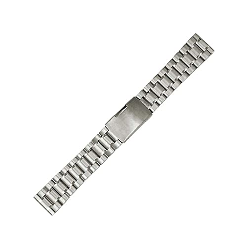 Ersatz von Metallbändern, Armbändern, 18 mm 20 mm 22 mm 24 mm Universal-Edelstahl-Uhrenarmband for Herren und Damen, solides Metall-Uhrenarmband (Farbe: Gold, Größe: 20 mm) ( Color : Silver-20mm ) von Xzeit