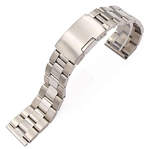 Ersatz von Metallbändern, Armbändern, Edelstahl-Uhrenarmband-Armband, gerades Endband, 18 mm, 20 mm, 22 mm, 24 mm, Uhrenarmband-Zubehör, Armband (Bandfarbe: Silber, Bandbreite: 18 mm) ( Color : 18mm-s von Xzeit