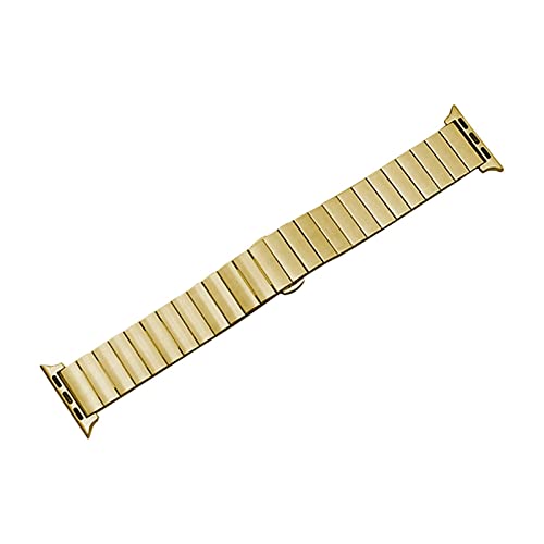 Ersatz von Metallbändern, Armbändern, Edelstahlarmband, geeignet for 38 mm oder 40 mm, 42 mm oder 44 mm Schmetterlings-Metallarmband (Bandfarbe: Schwarz, Bandbreite: 42 mm oder 44 mm) ( Color : 38mm O von Xzeit