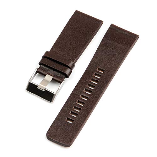 Ersatz von Metallbändern, Armbändern, Smart-Uhrenarmband, Uhr, Armband, Echtleder-Uhrenarmbänder, Herren-Uhrenarmband, Armbanduhrenarmbänder, 26 mm–34 mm, Uhrenzubehör (Farbe: Schwarz, Größe: 27 mm) ( von Xzeit