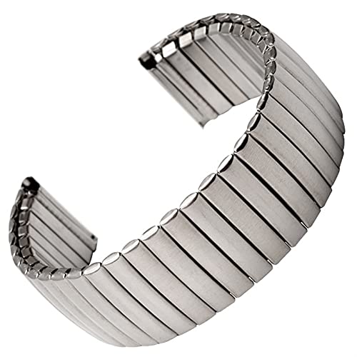 Ersatz von Metallbändern, Armbändern, Smartwatch-Armband, Uhr, Handgelenkband, Edelstahl-Stretch-Uhrenarmband, elastisches Metallband, mattes Armband, poliert (Größe: 22 mm) (Größe: 18 mm) ( Color : 1 von Xzeit