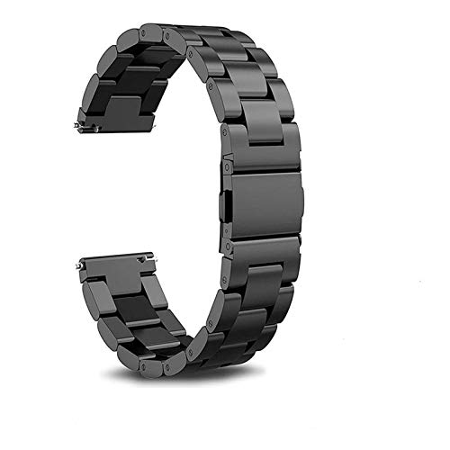 Ersatz von Metallbändern, Armbändern, Uhr 18mm 20mm 22mm Edelstahl Uhrenarmband for Samsung Gear S2 S3 for Samsung Gear S2 (Color : 22mm-black) von Xzeit