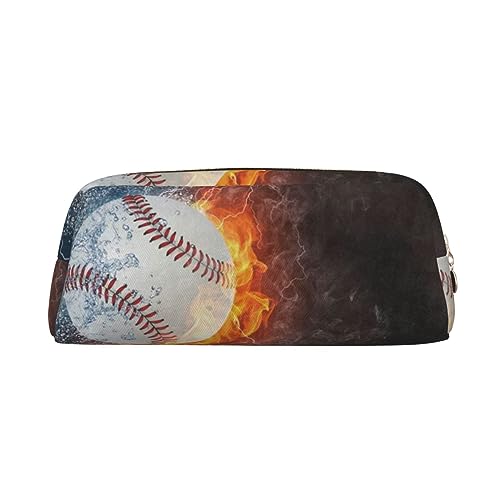 Xzeit Baseball-Federmäppchen, Stiftebox, Reißverschluss, Bleistifttaschen, Leder, für Jungen und Mädchen, gold, Einheitsgröße, Taschen-Organizer von Xzeit