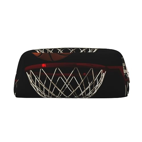 Xzeit Basketball Federmäppchen Stiftbox Reißverschluss Federmäppchen Leder Federmäppchen für Jungen und Mädchen, gold, Einheitsgröße, Taschen-Organizer von Xzeit