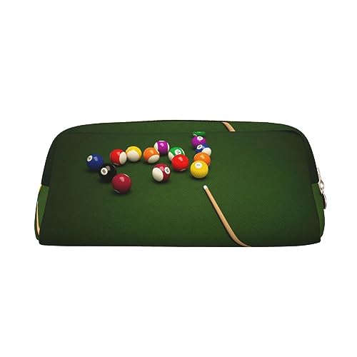 Xzeit Billard-Federmäppchen, Stiftebox, Reißverschluss, Bleistifttaschen, Leder, für Jungen und Mädchen, gold, Einheitsgröße, Taschen-Organizer von Xzeit