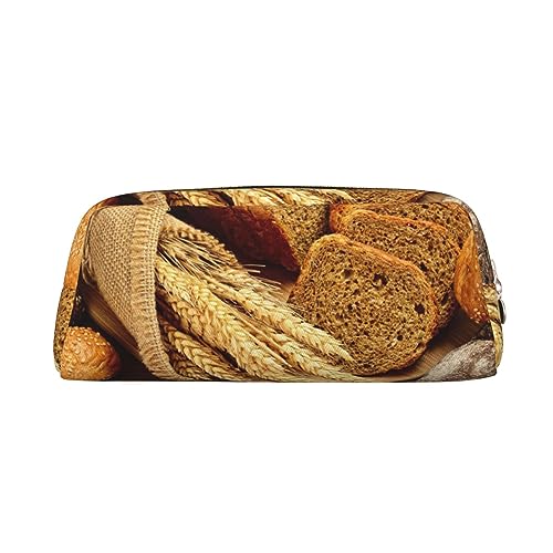 Xzeit Brot und Weizen Federmäppchen Stiftebox Reißverschluss Federmäppchen Leder Federmäppchen für Jungen und Mädchen, gold, Einheitsgröße, Taschen-Organizer von Xzeit