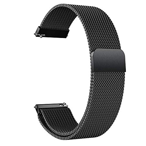 Xzeit Ersatz von Metallbändern, Armbändern, Uhrenarmband aus Edelstahl for Huami GTR 47 mm, 42 mm, 20 mm, 22 mm, Armband (Bandfarbe: Schwarz, Bandbreite: 42 mm). (Color : 47mm-black) von Xzeit