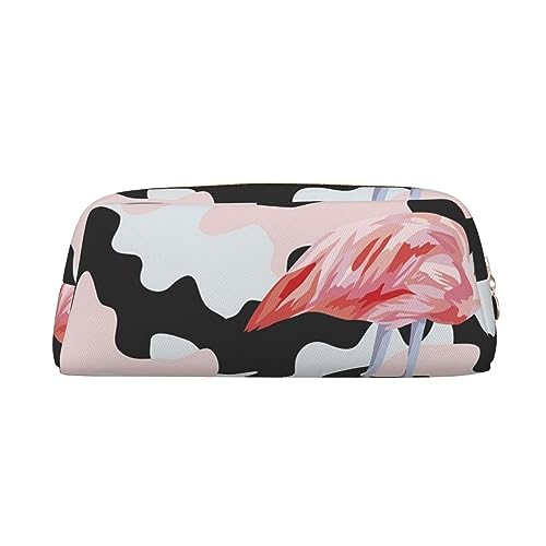 Xzeit Schönes pinkes Flamingo-Federmäppchen, Stiftebox, Reißverschluss, Bleistifttaschen, Leder-Bleistiftbeutel für Jungen und Mädchen, gold, Einheitsgröße, Taschen-Organizer von Xzeit