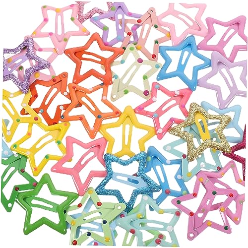 Stern-Haarspangen, 35 Stück, Metall-Haarspangen, niedliches fünfzackiges Design, für Mädchen und Frauen von XzhixiangKing