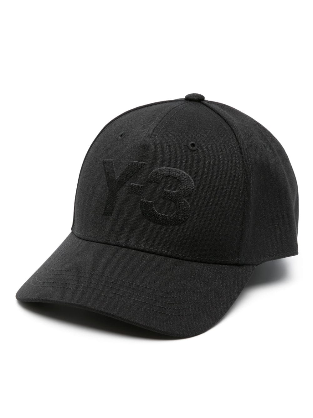Y-3 Baseballkappe mit beflocktem Logo - Schwarz von Y-3