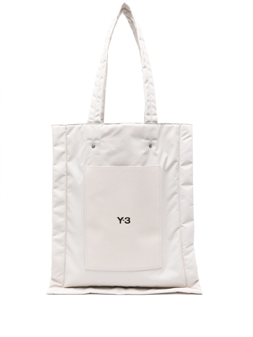 Y-3 Gepolsterter Shopper mit Logo-Print - Nude von Y-3