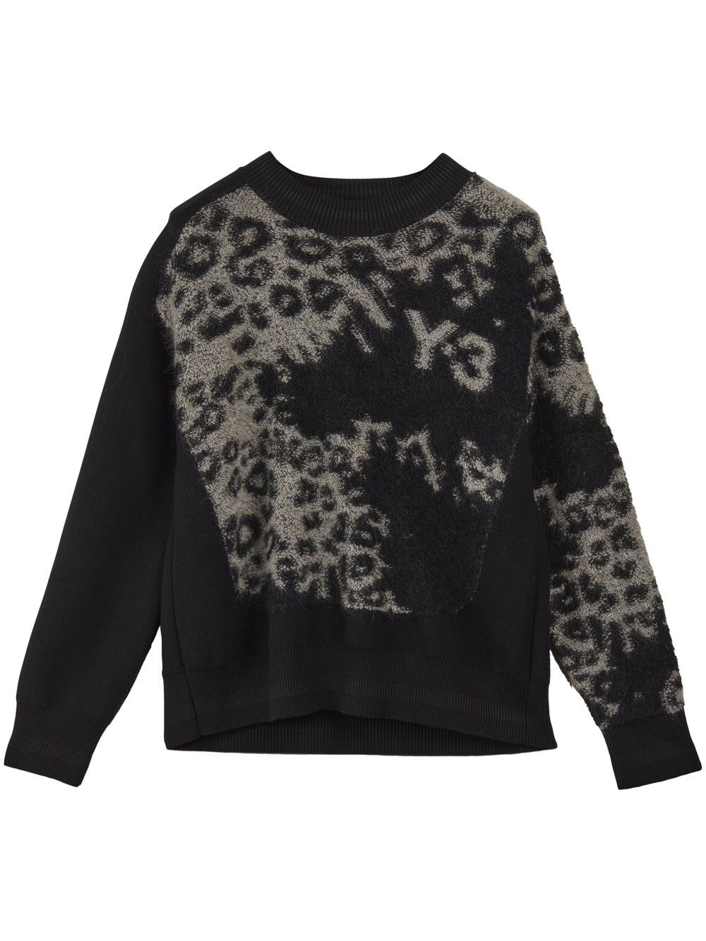 Y-3 Pullover mit Leoparden-Print - Schwarz von Y-3