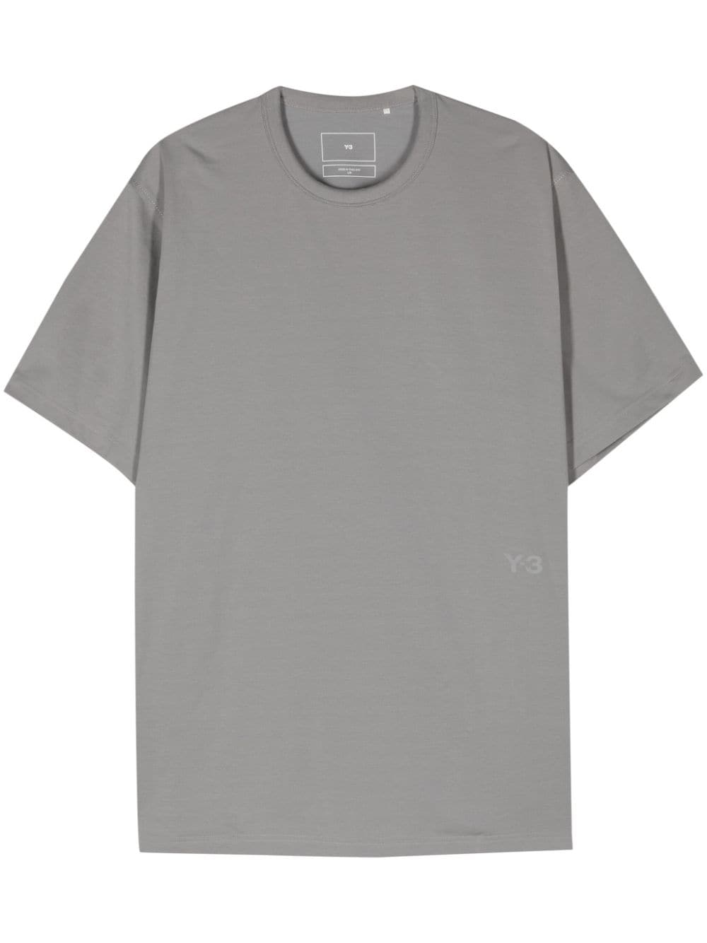 Y-3 T-Shirt mit Logo-Print - Grau von Y-3
