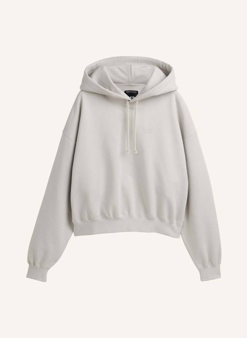 Y-3 Y-3 Angerautes Frottee Kastige Kapuzenjacke weiss von Y-3