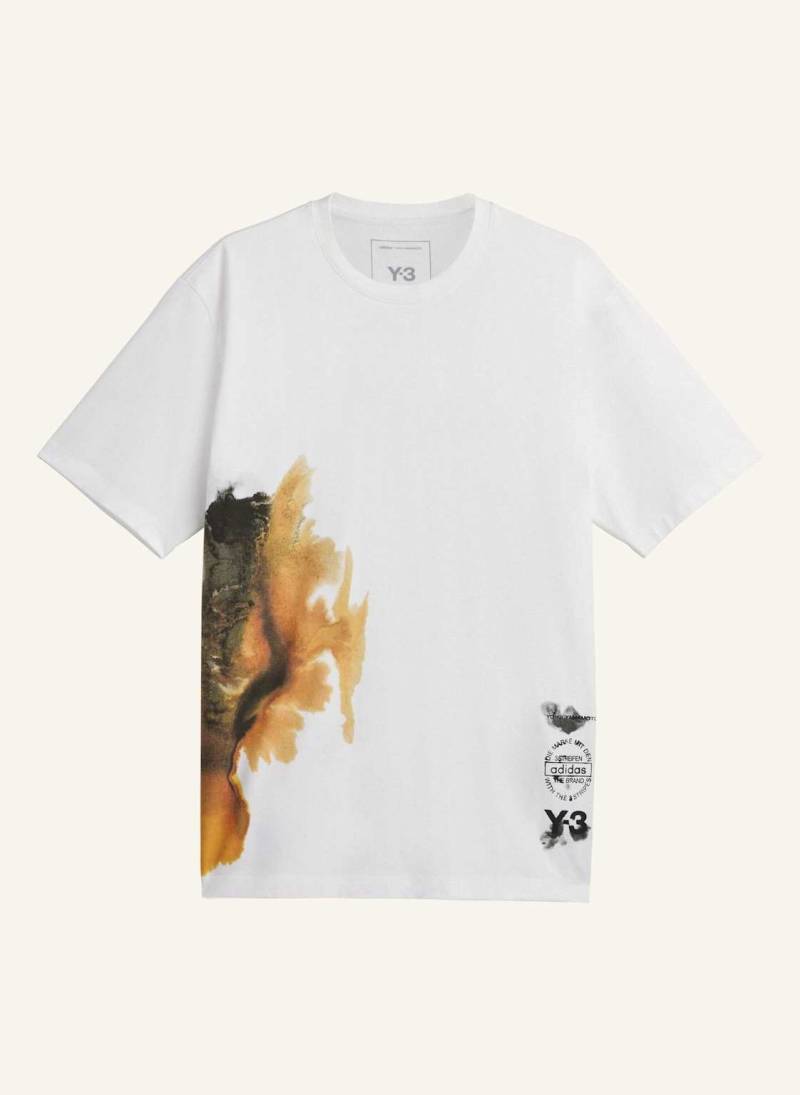 Y-3 Y-3 Aop Kurzärmeliges T-Shirt weiss von Y-3