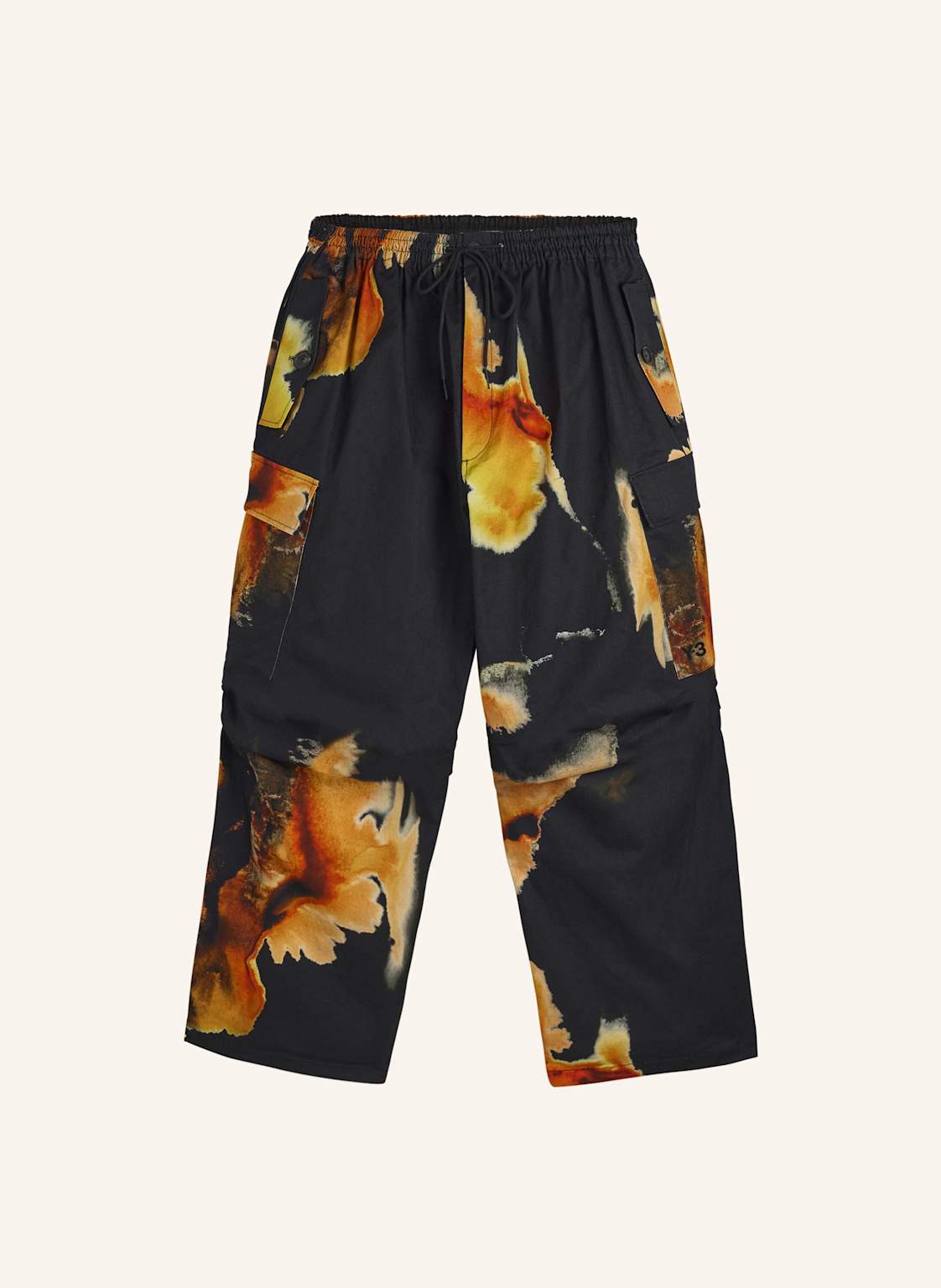 Y-3 Y-3 Aop Ut Twill Cargohose schwarz von Y-3