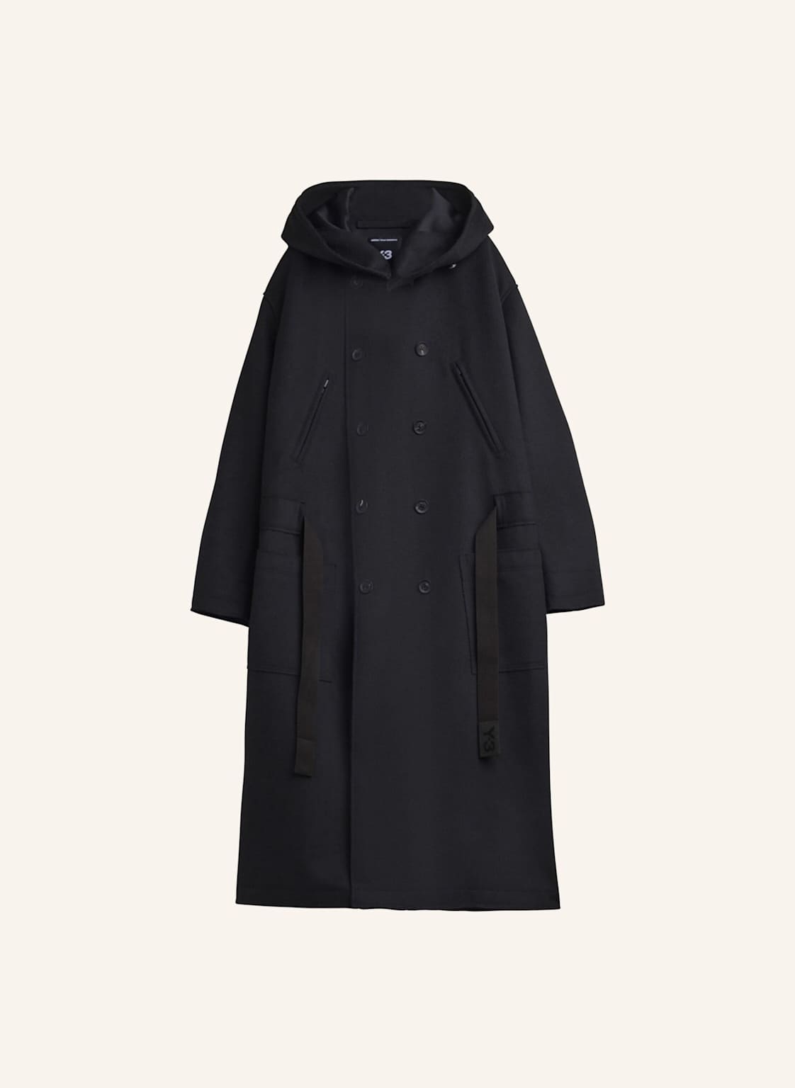 Y-3 Y-3 Bonded Melton Coat schwarz von Y-3