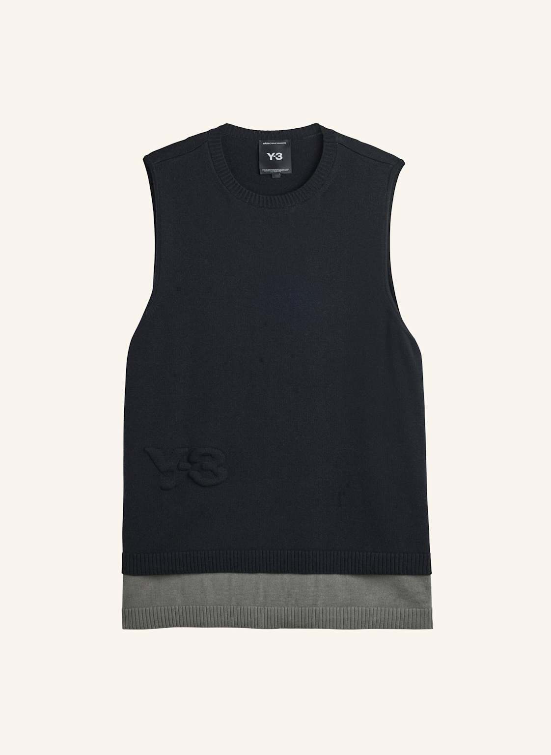 Y-3 Y-3 Logo-Strickweste schwarz von Y-3