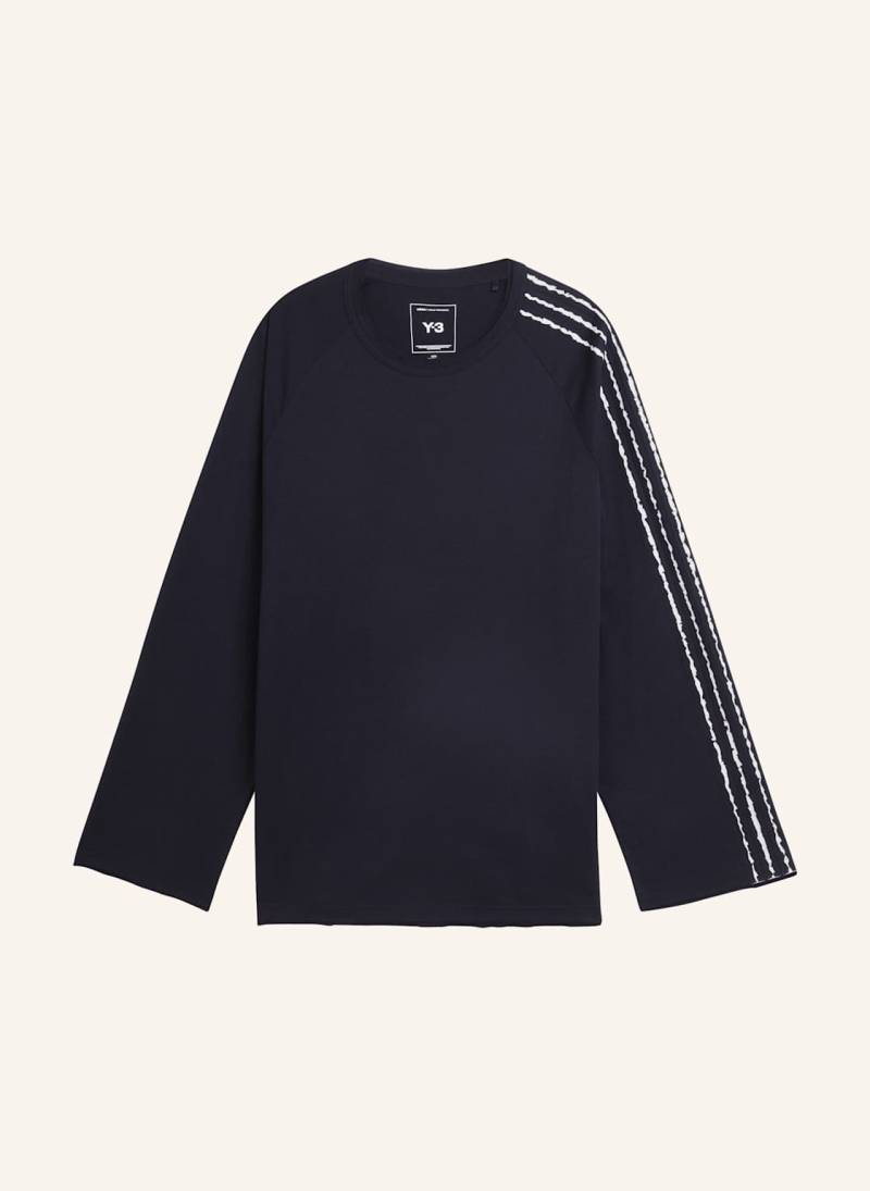 Y-3 Y-3 Raw Edge 3-Streifen Longsleeve schwarz von Y-3