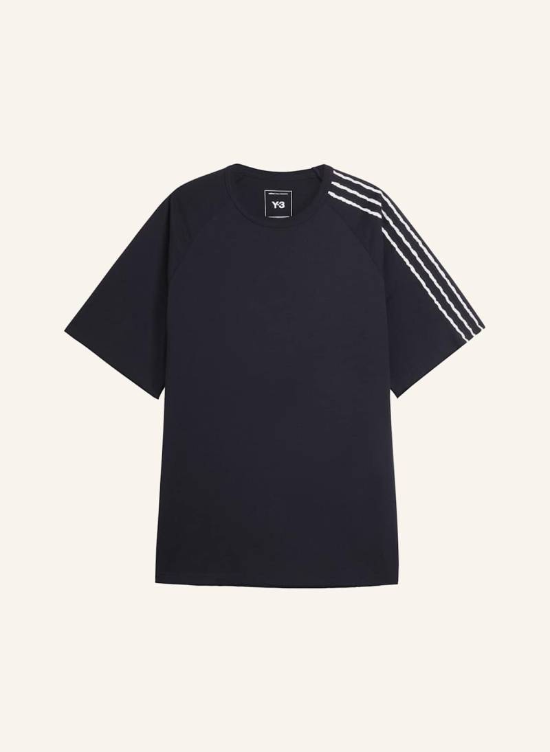 Y-3 Y-3 Raw Edge 3-Streifen T-Shirt schwarz von Y-3
