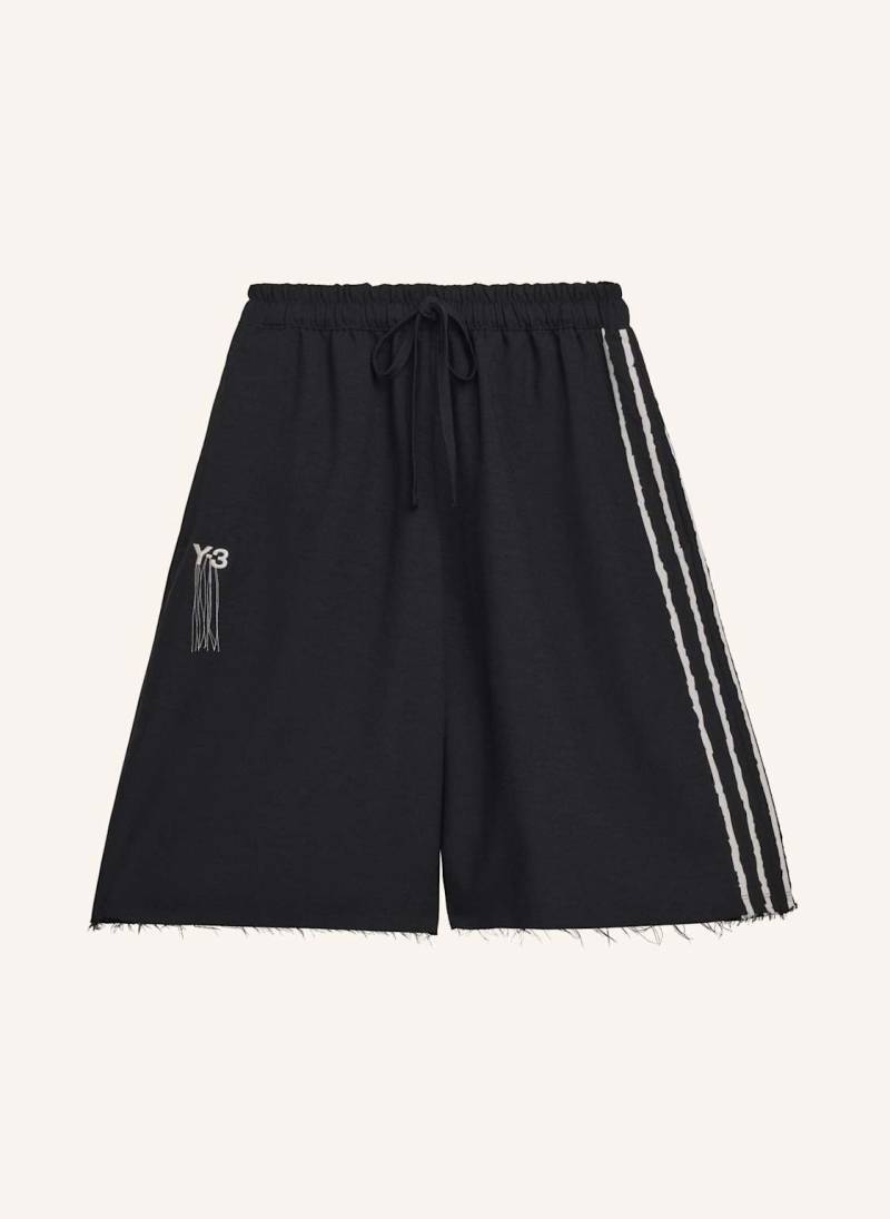 Y-3 Y-3 Sport Uniform Raw Cut 3-Streifen Shorts schwarz von Y-3