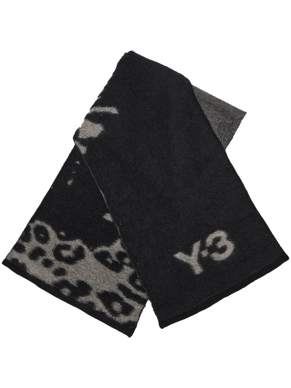 Y-3 Intarsien-Schal mit Logo - Schwarz von Y-3