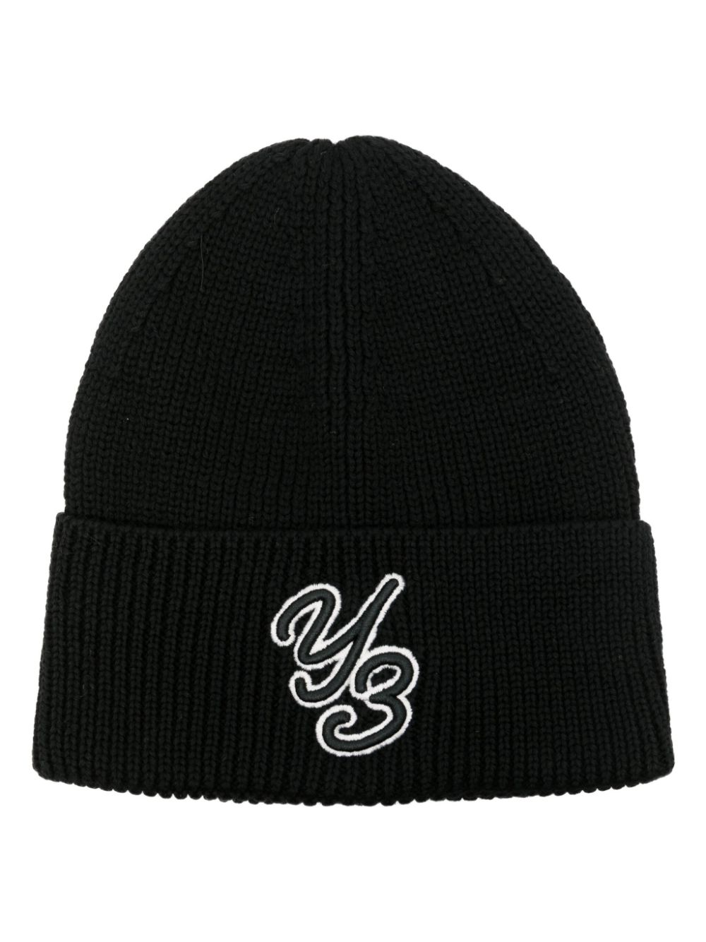 Y-3 Beanie mit Logo-Patch - Schwarz von Y-3