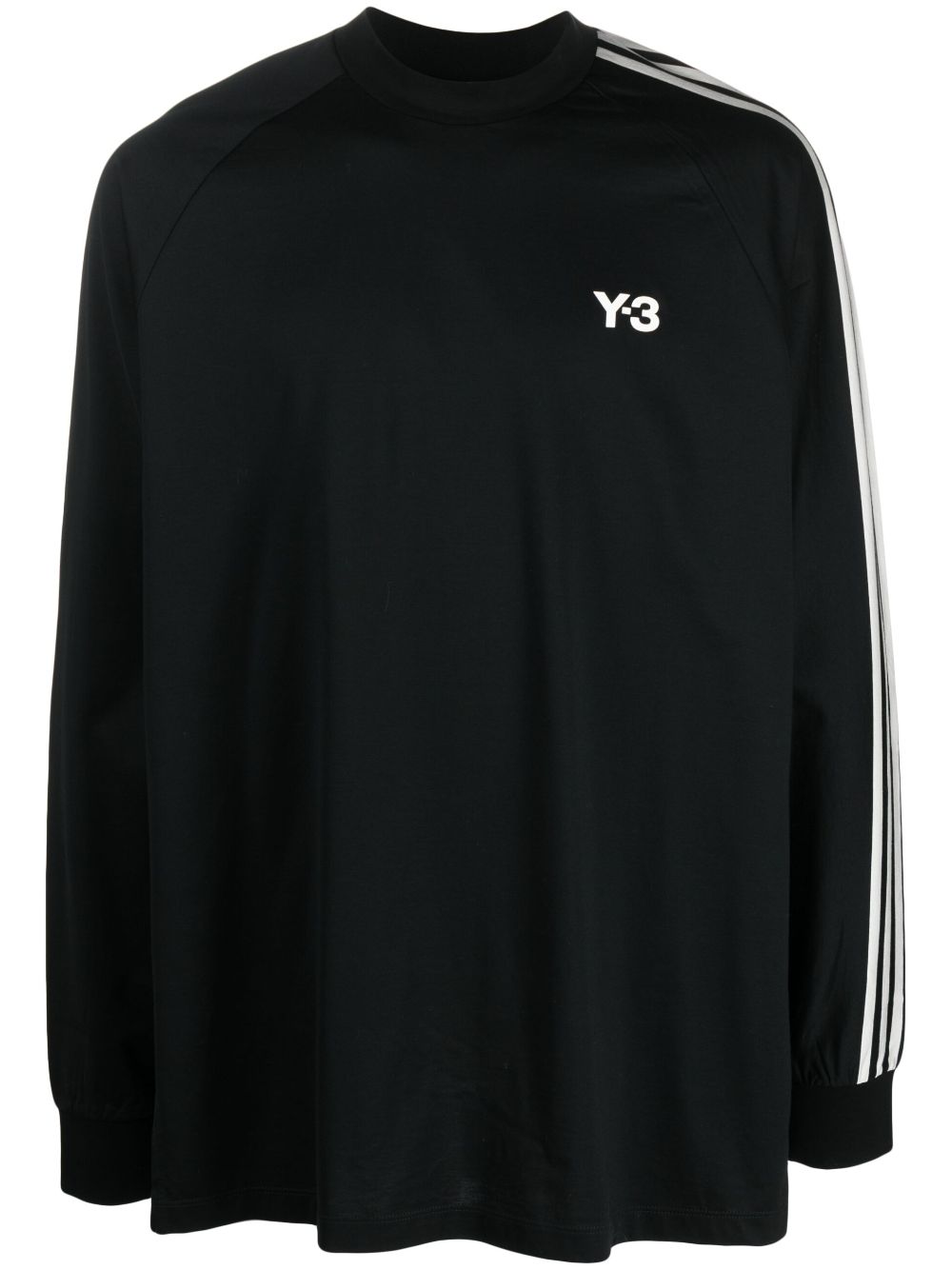 Y-3 Sweatshirt mit Streifen - Schwarz von Y-3