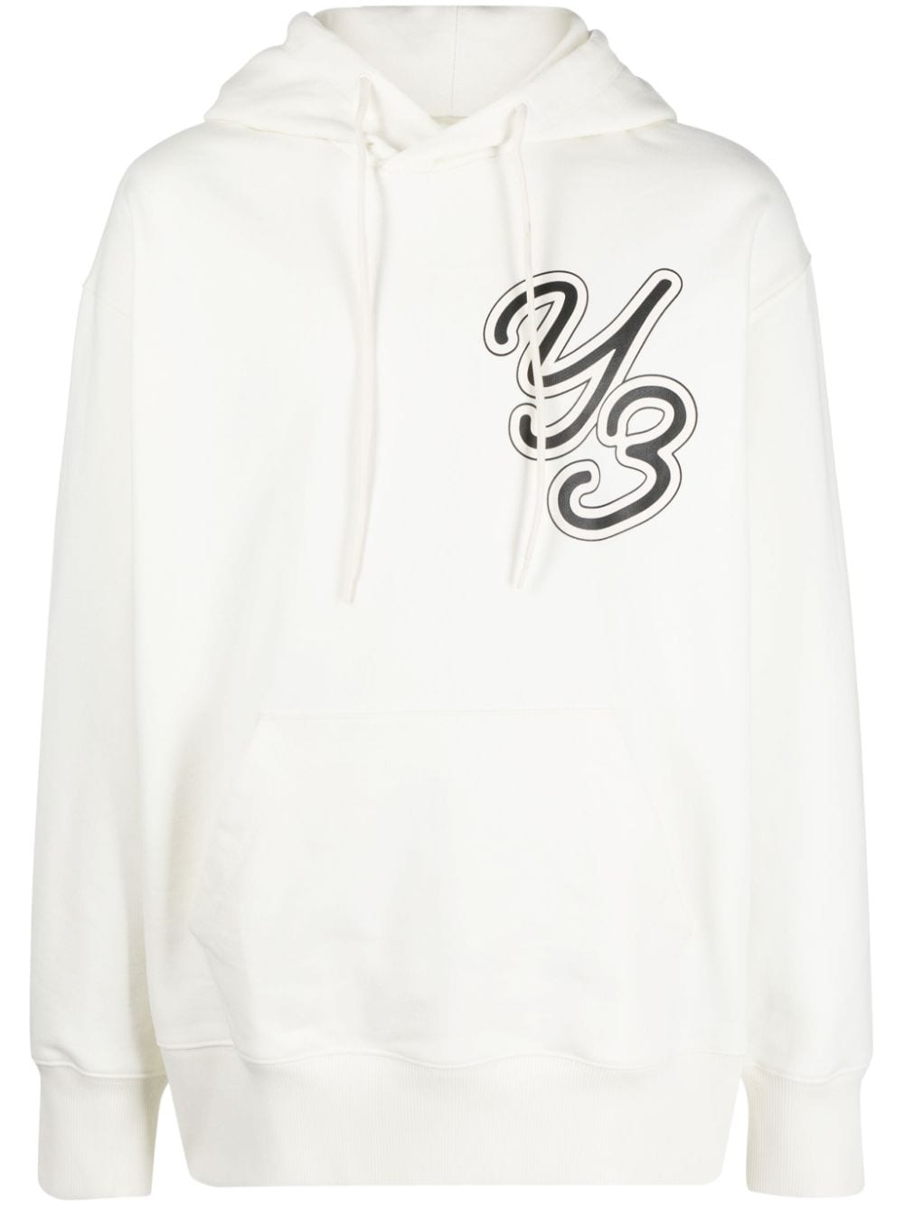 Y-3 Hoodie mit Logo-Print - Weiß von Y-3