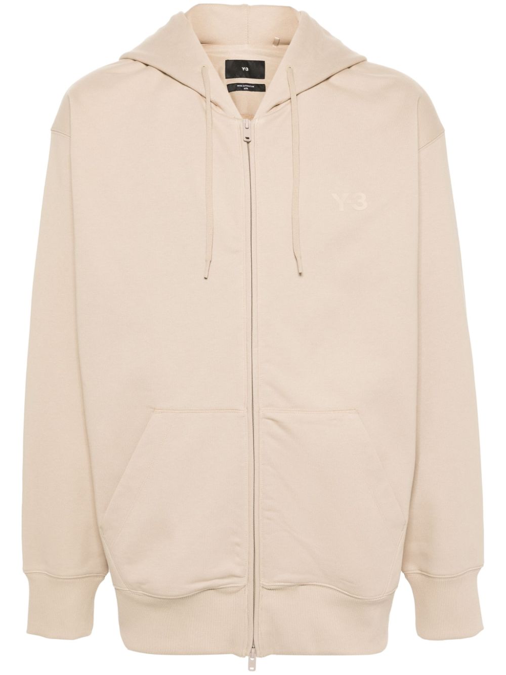 Y-3 Kapuzenjacke mit Logo-Print - Nude von Y-3