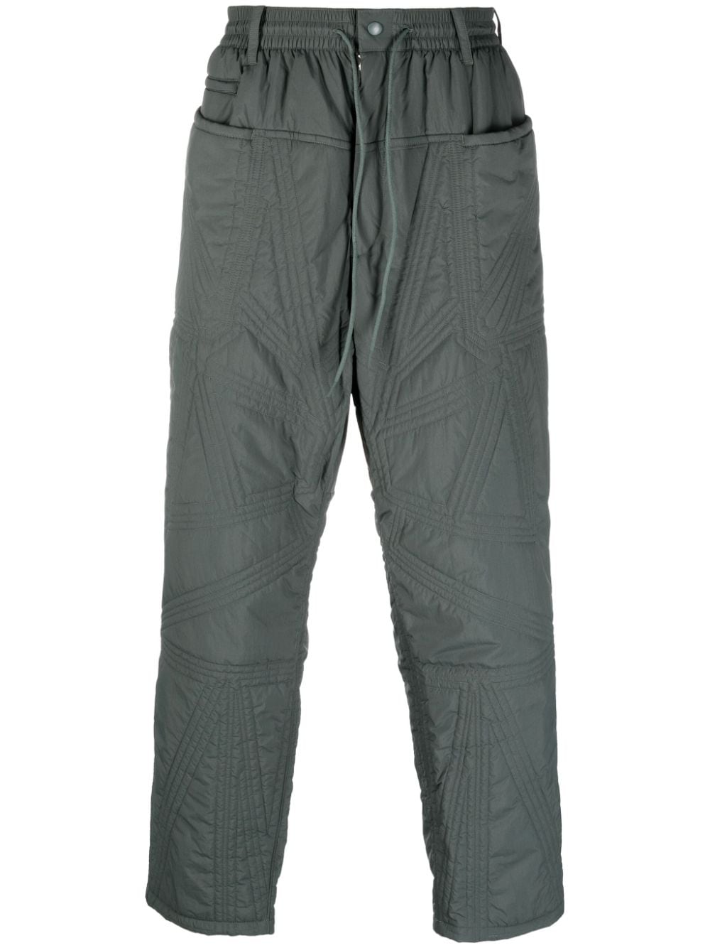 Y-3 Gesteppte Hose mit Kordelzug - Grün von Y-3