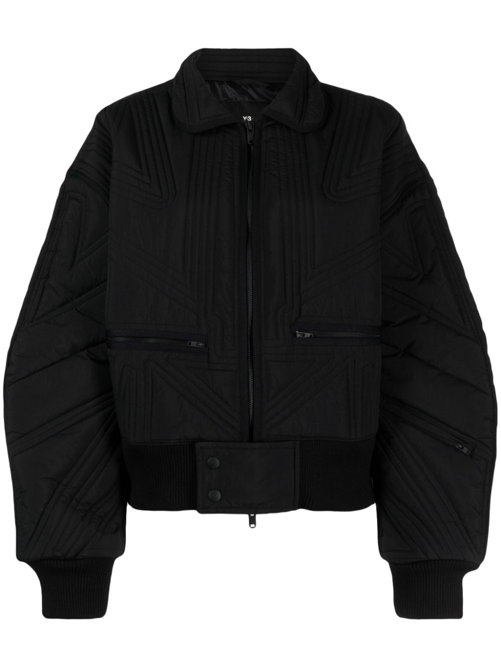 Y-3 Gesteppte Jacke - Schwarz von Y-3