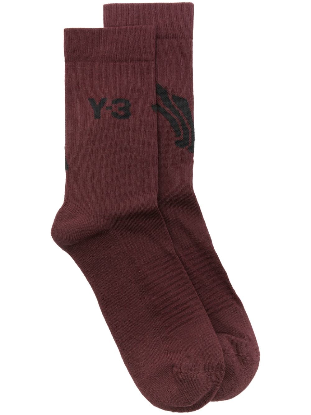 Y-3 x adidas Intarsien-Socken mit Logo - Rot von Y-3