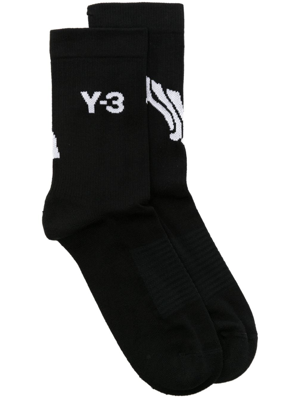 Y-3 x adidas Intarsien-Socken mit Logo - Schwarz von Y-3