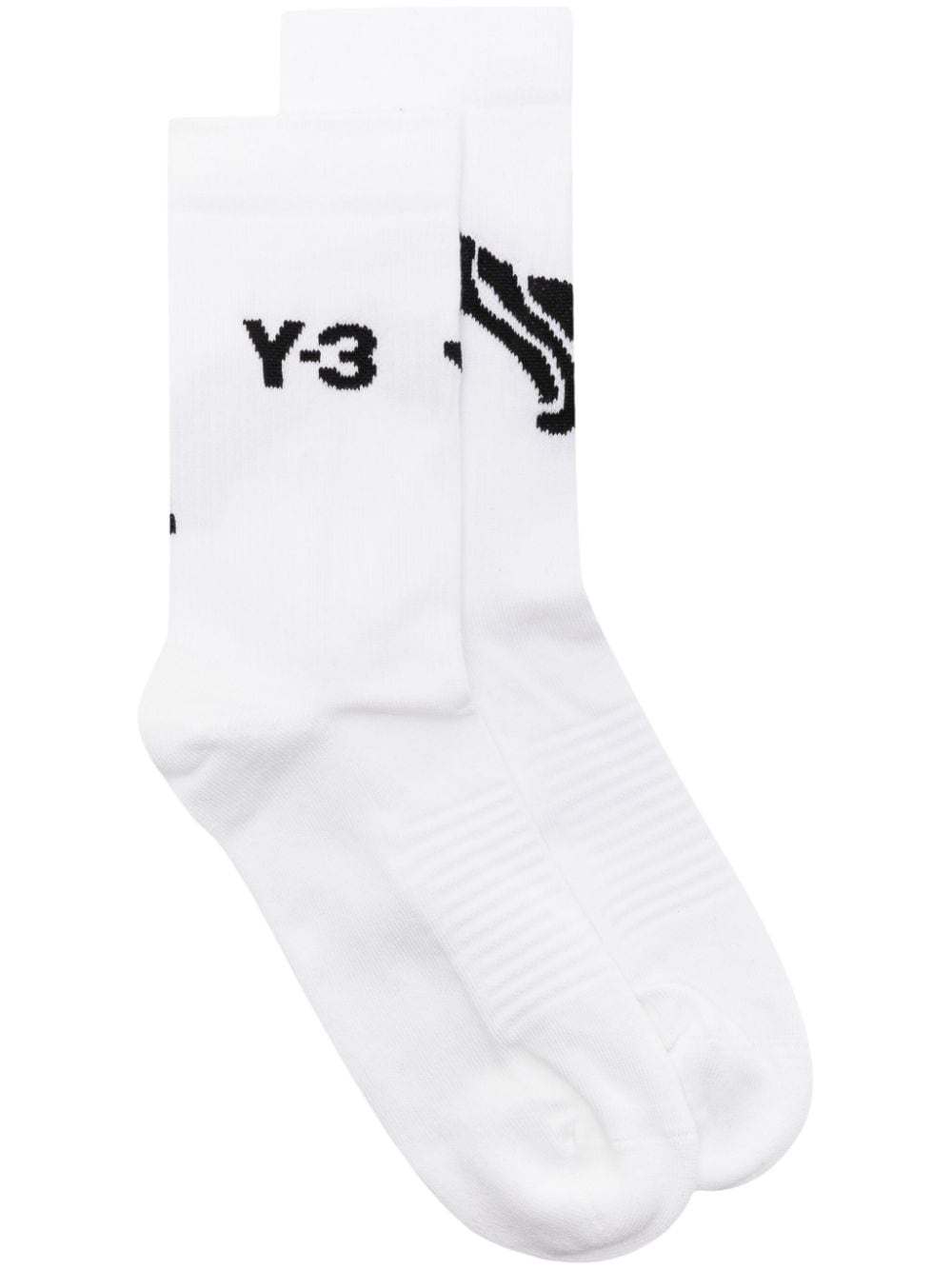 Y-3 x adidas Intarsien-Socken mit Logo - Weiß von Y-3
