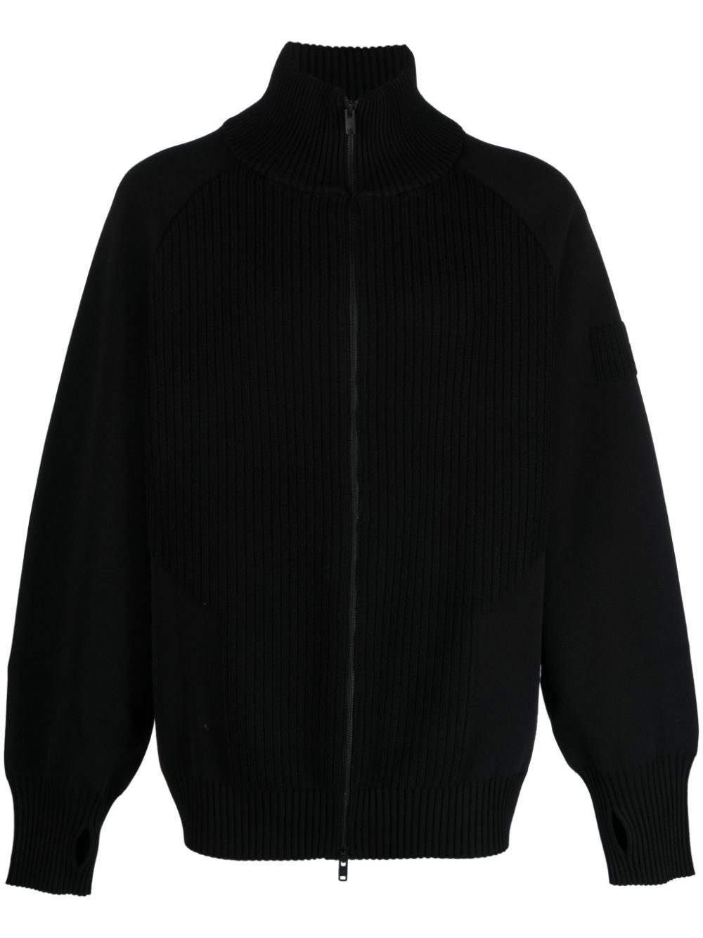 Y-3 Gestricktes Sweatshirt mit Reißverschluss - Schwarz von Y-3