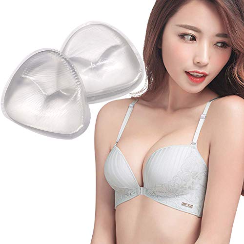 Y-HUA Silikon-BH-Pad, unsichtbare Bikini-Einlage, Push-Up-Badeanzug, Unterwäsche, Brustpolster, wasserfest und schnell trocknend - transparent - Groß von Y-HUA