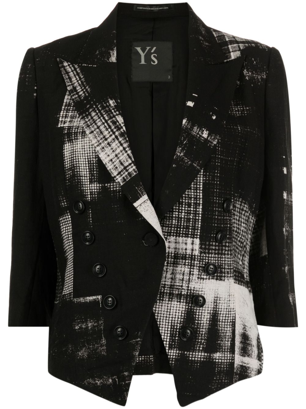 Y's Karierter Copied Blazer - Schwarz von Y's